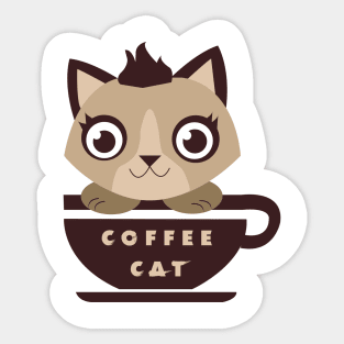 Coffee Cat Sticker